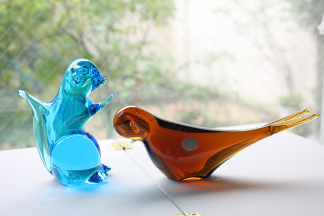 PetaPeta北欧雑貨ショップ＞＞北欧ヴィンテージ＞＞ガラスオブジェ＞＞リス