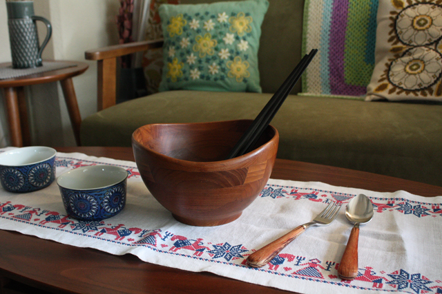 PetaPeta北欧雑貨ショップ＞＞北欧ヴィンテージ＞＞チークボウル