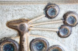 北欧　デンマーク　Soholm スーホルム　孔雀モチーフ 陶板　壁掛け 北欧 デンマーク Soholm スーホルム 孔雀モチーフ 陶板 壁掛け 美術品